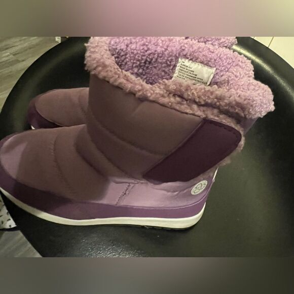 ZELLA Kids Quilted Fleece Lined Snow Boot Sz 1 - Picture 10 of 13
